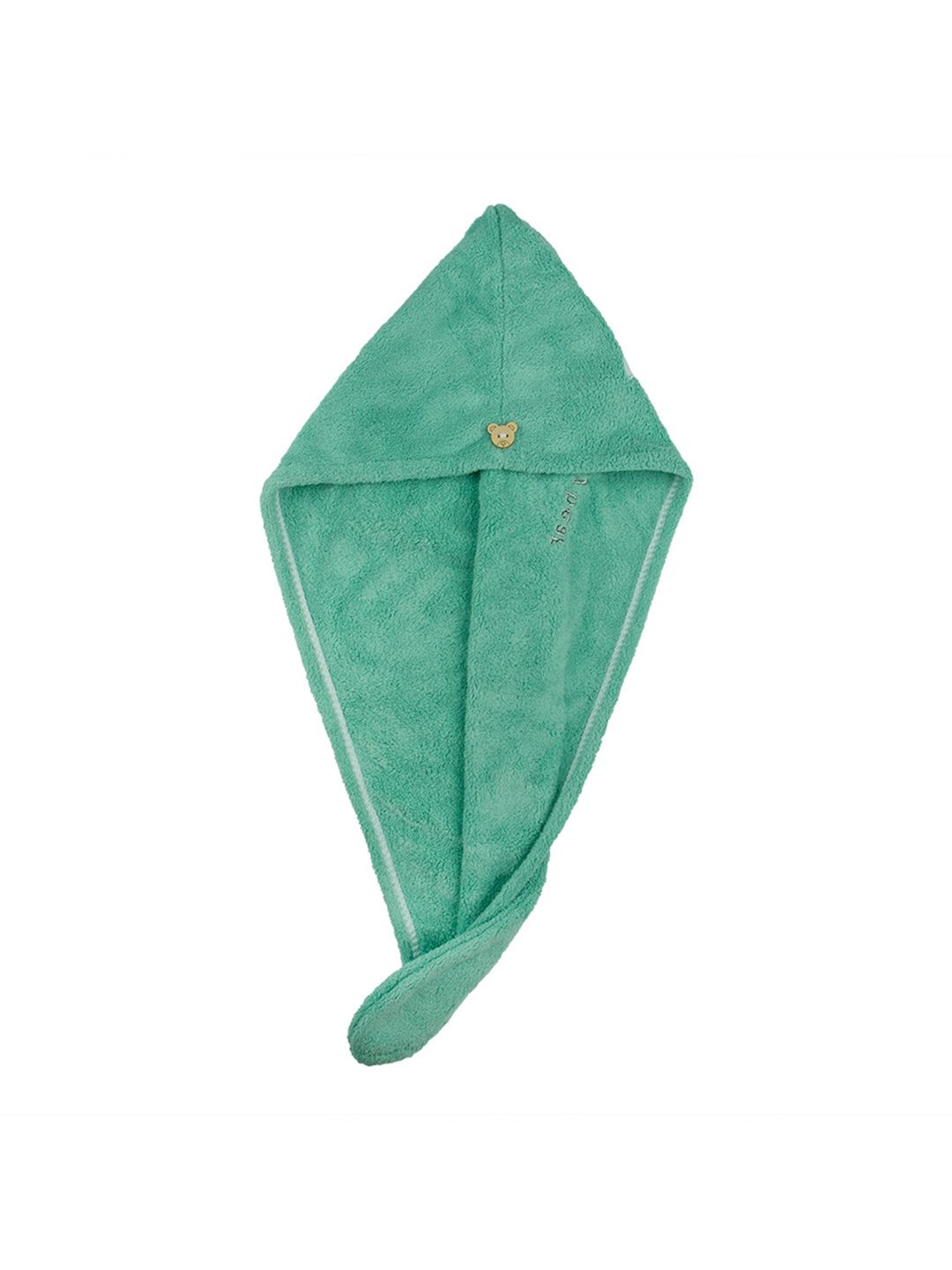 Stasia Street Green Microfiber 300 GSM Easy Dry Hair Wrap Towel-image-17