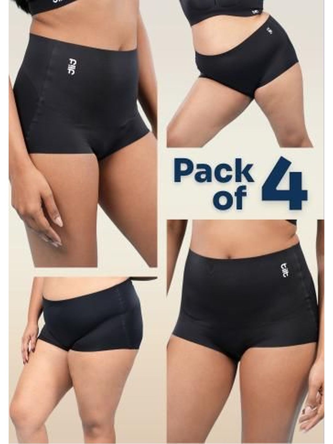 Tilt Women Pack of 4 Anti Microbial Seamless Boy Shorts-picture-17