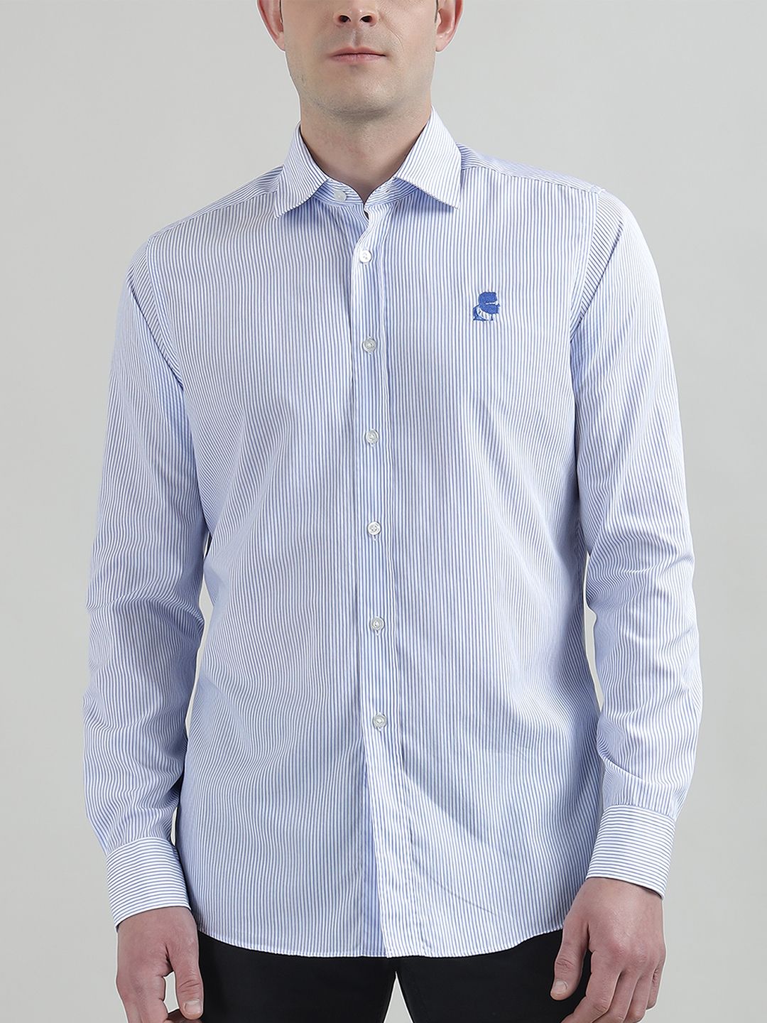 Karl Lagerfeld Men Slim Fit Striped Casual Shirt-image-26