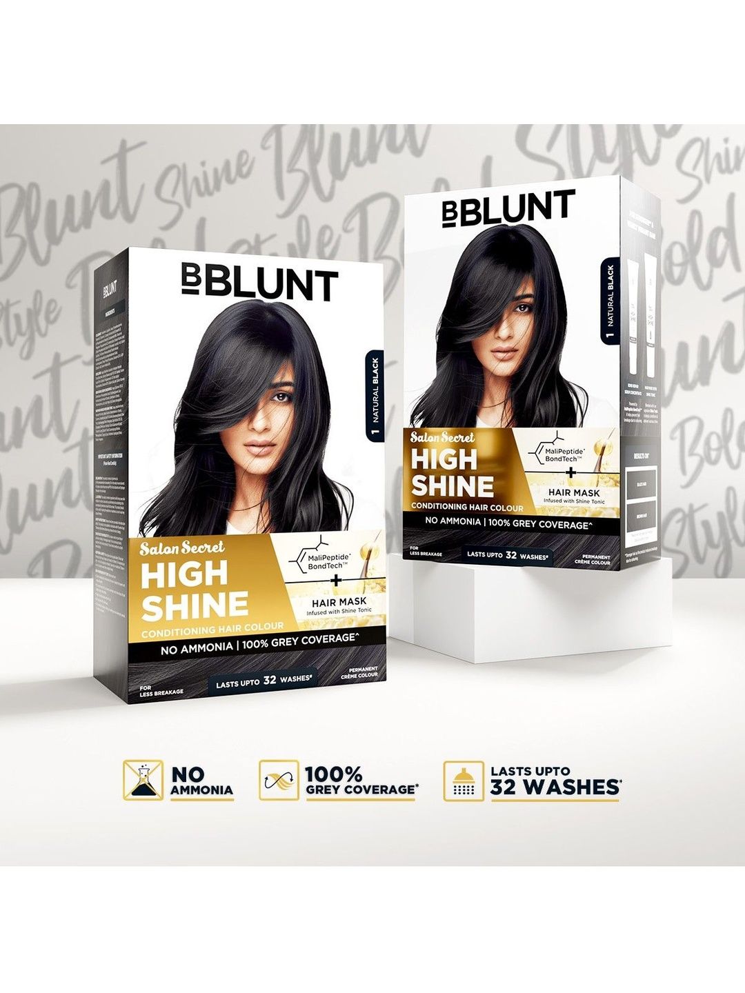 BBLUNT Set Of 2 Salon Secret High Shine Conditioning Hair Colour - 130 g Each - Black-picture-23
