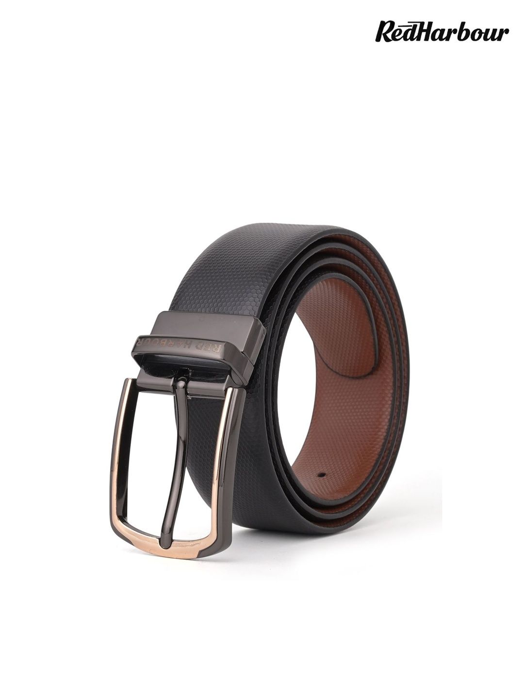Red Harbour Men Textured Leather Formal Belt-picture-37