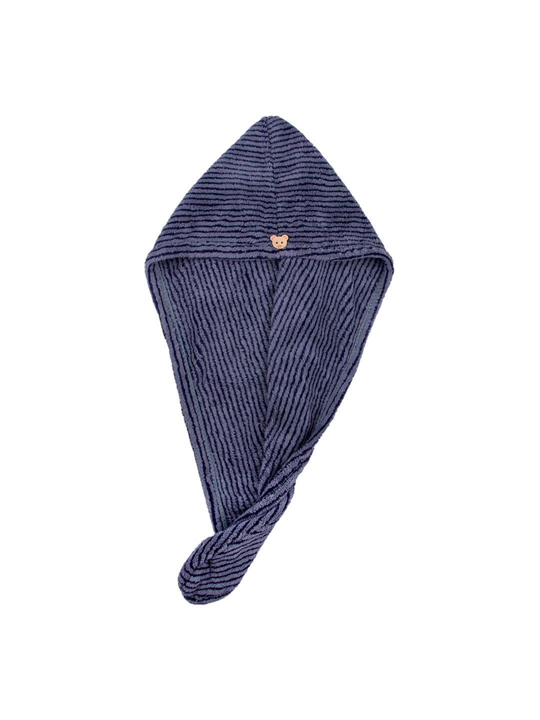 Stasia Street Navy Blue & Black Striped 300 GSM Bath Towel-image-17
