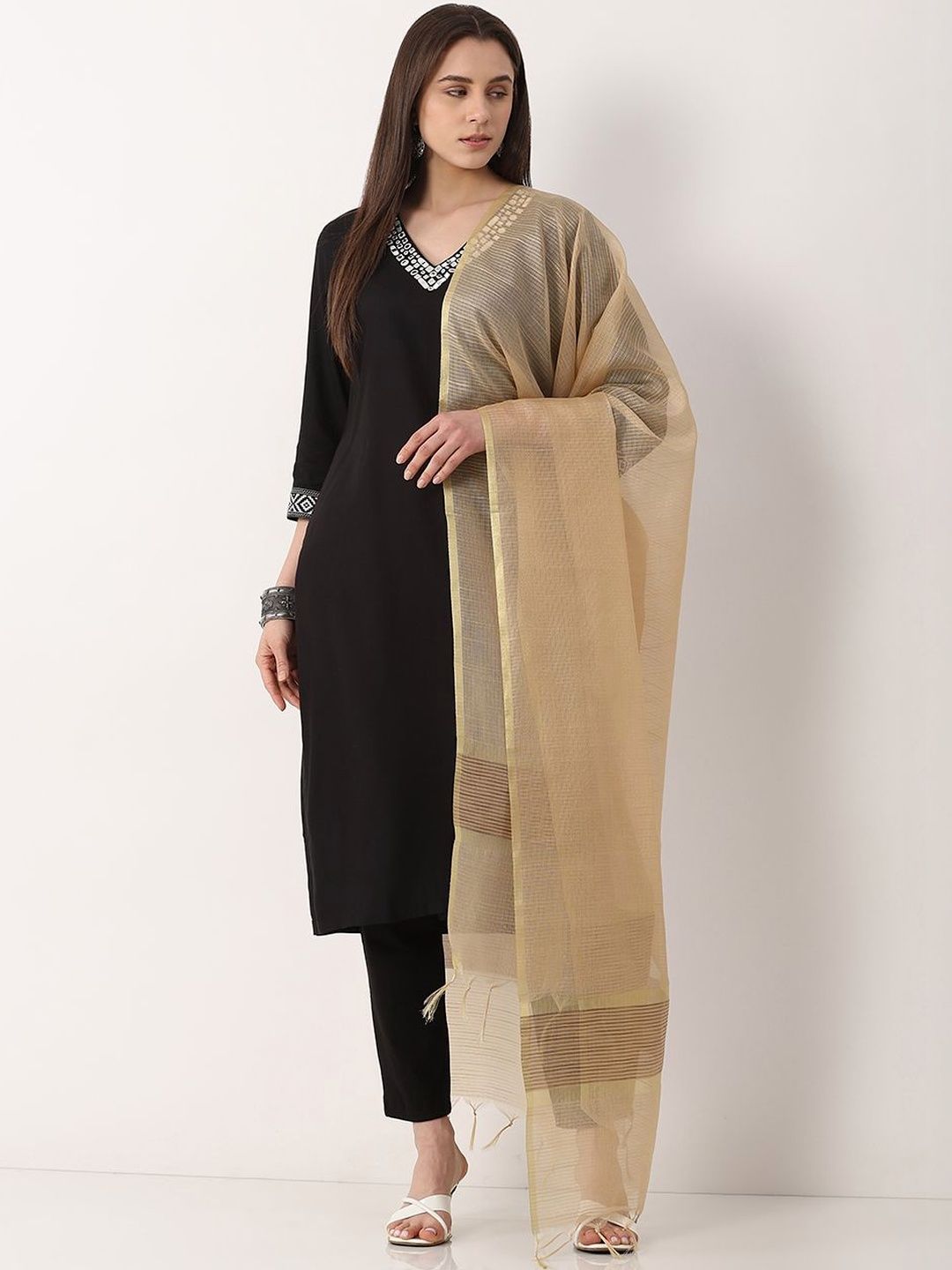 Biba Woven Design Art Silk Dupatta-picture-37