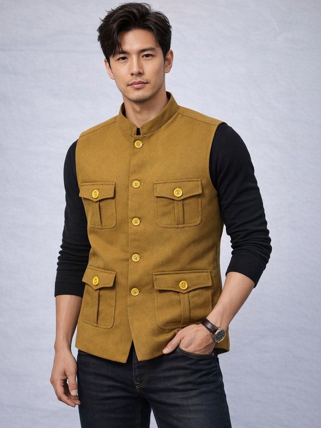 Latest Chikan Garments Mandarin Collar Padded Jacket-picture-43