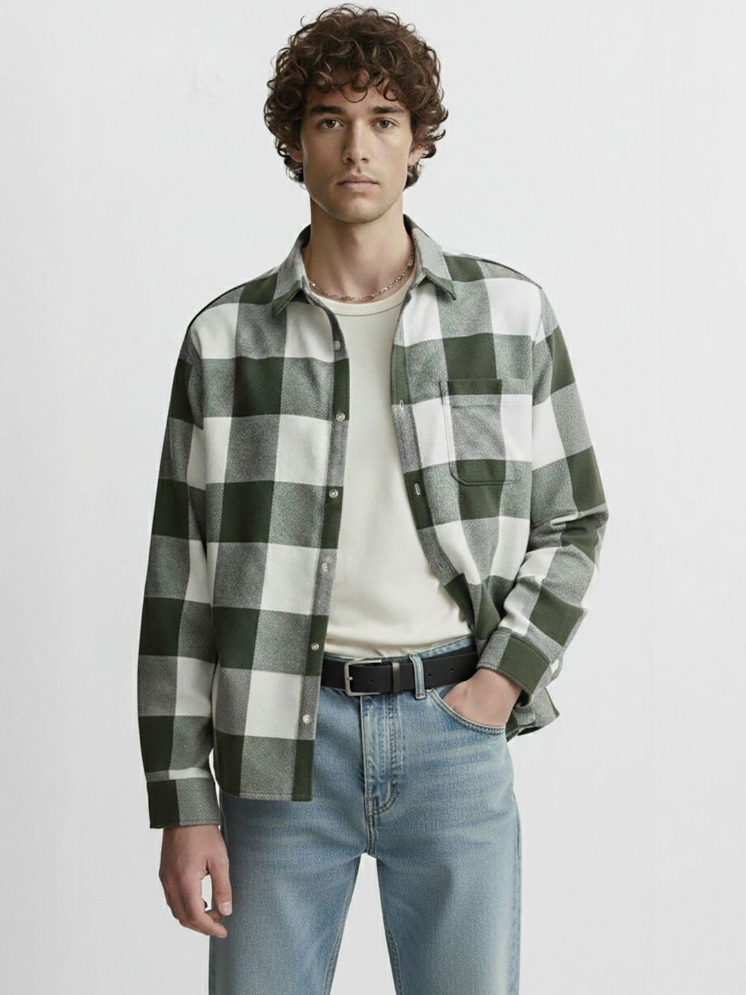 MISCHIEF MONKEY Men Classic Buffalo Checks Checked Casual Shirt-picture-15