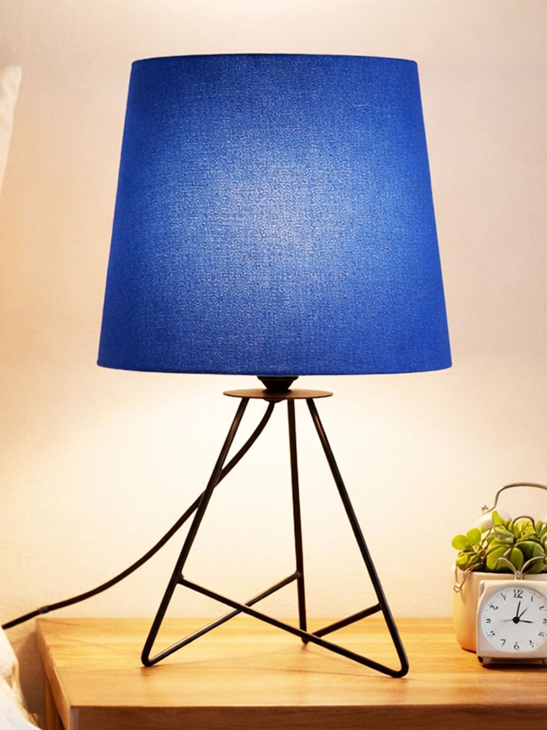 Decorcity Blue Metal Contemporary Frusturical Shaped Table Lamp-image-44