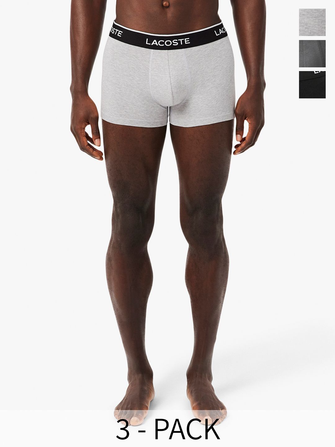 Lacoste Pack of 3 Cotton Blend Solid Trunks-picture-18