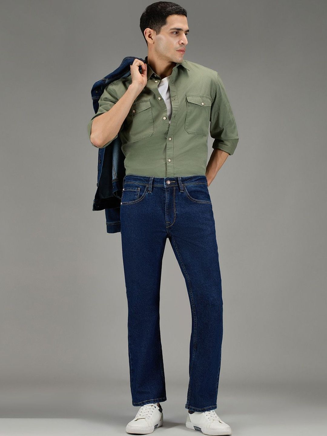 Pepe Jeans Men Bootcut Mid-Rise Stretchable Jeans-picture-57