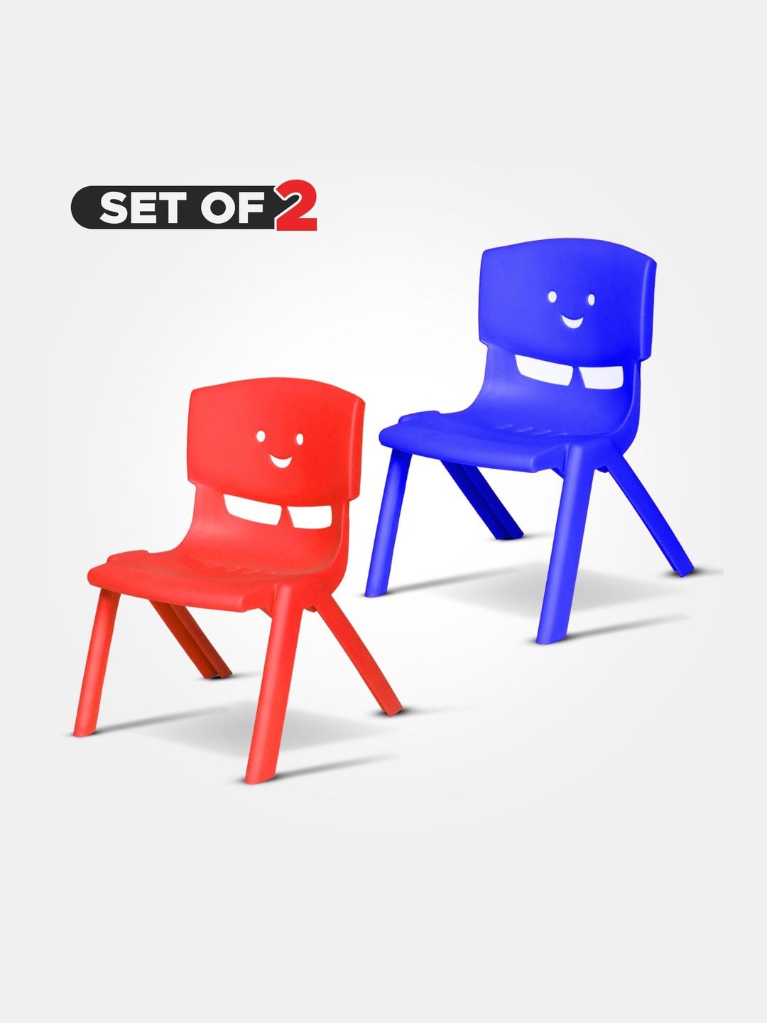 Toy PLUS 2Pcs Red & Blue Textured Kids Chair-picture-20