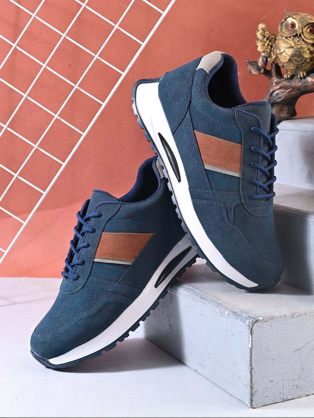 The Roadster Lifestyle Co Men Round Toe Lightweight Lace-Ups Sneakers-picture-37
