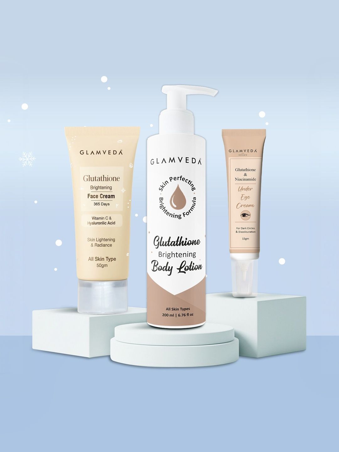 GLAMVEDA Set Of 3 Glutathione Eye Cream - 15 g , Face Cream - 50 g, Body Lotion - 200 ml-image-26