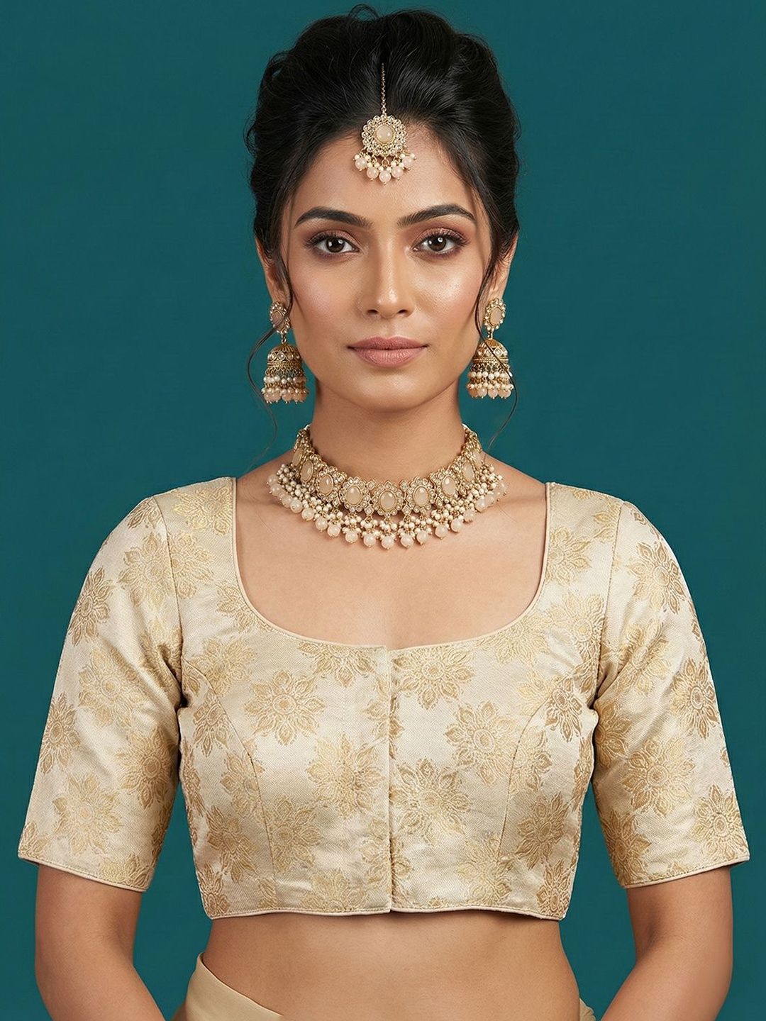 niraha Happy Owl Silk Blend Woven Design Brocade Saree Blouse-picture-13
