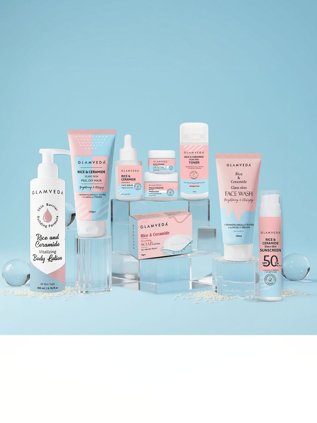 GLAMVEDA Set Of 9 Korean Rice & Ceramide Skincare Combo-image-13