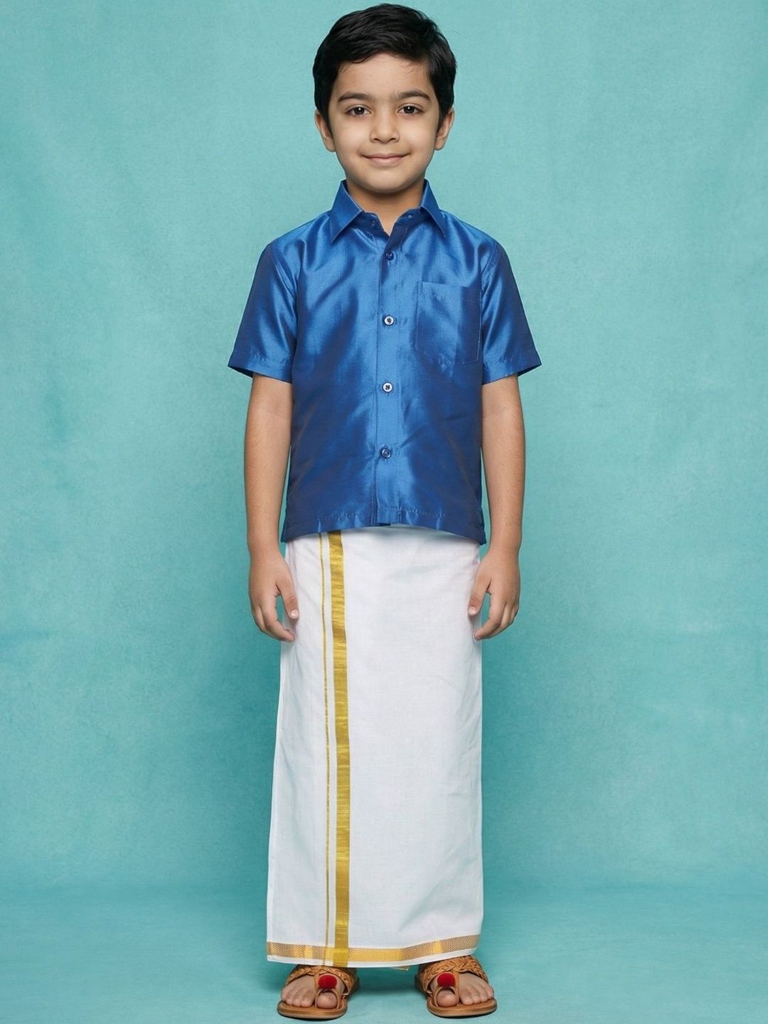 KALINI Boys Shirt with Dhoti Pants-image-40