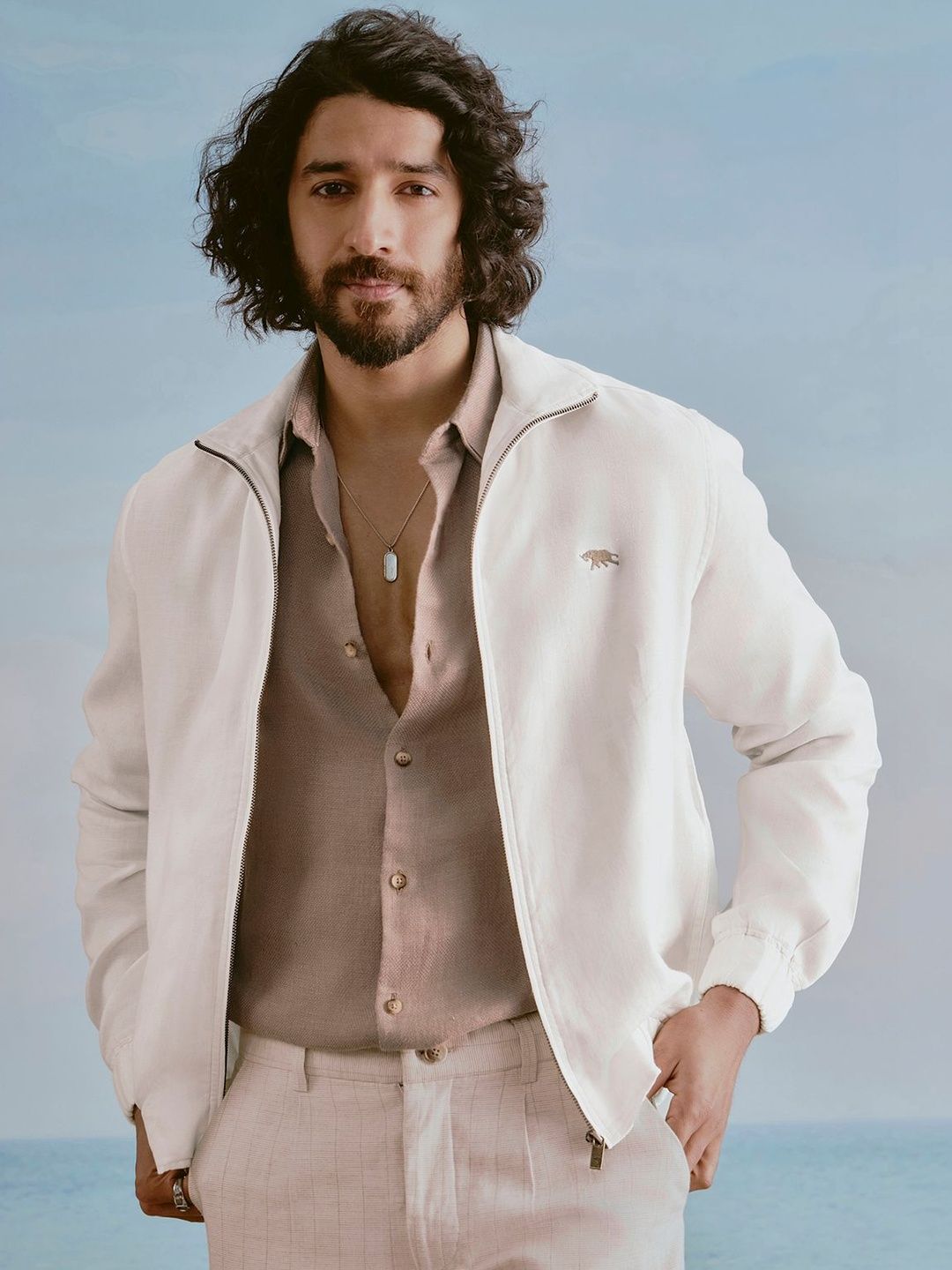 Andamen Men Linen BCI Cotton Herringbone Embroidered Bomber-picture-25