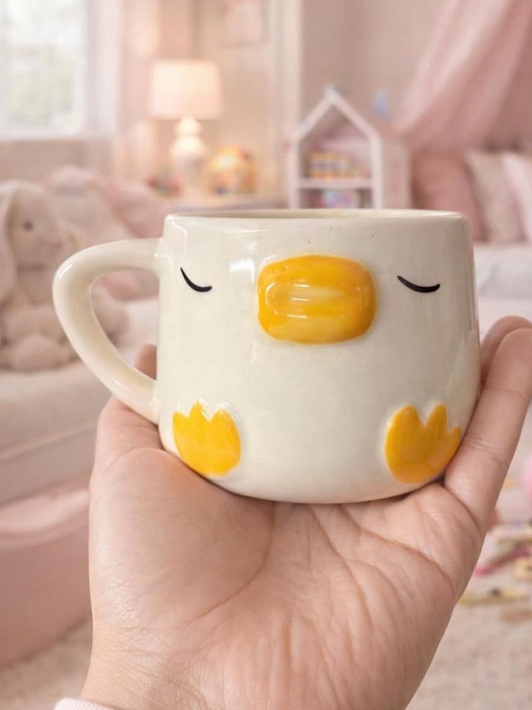 Manifested Decor White Cartoon Characters Ceramic Glossy Core M Set of Cups and Mugs-image-29