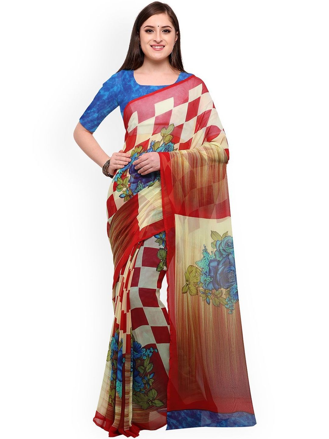 Moda Rapido Floral Poly Georgette Saree-picture-37