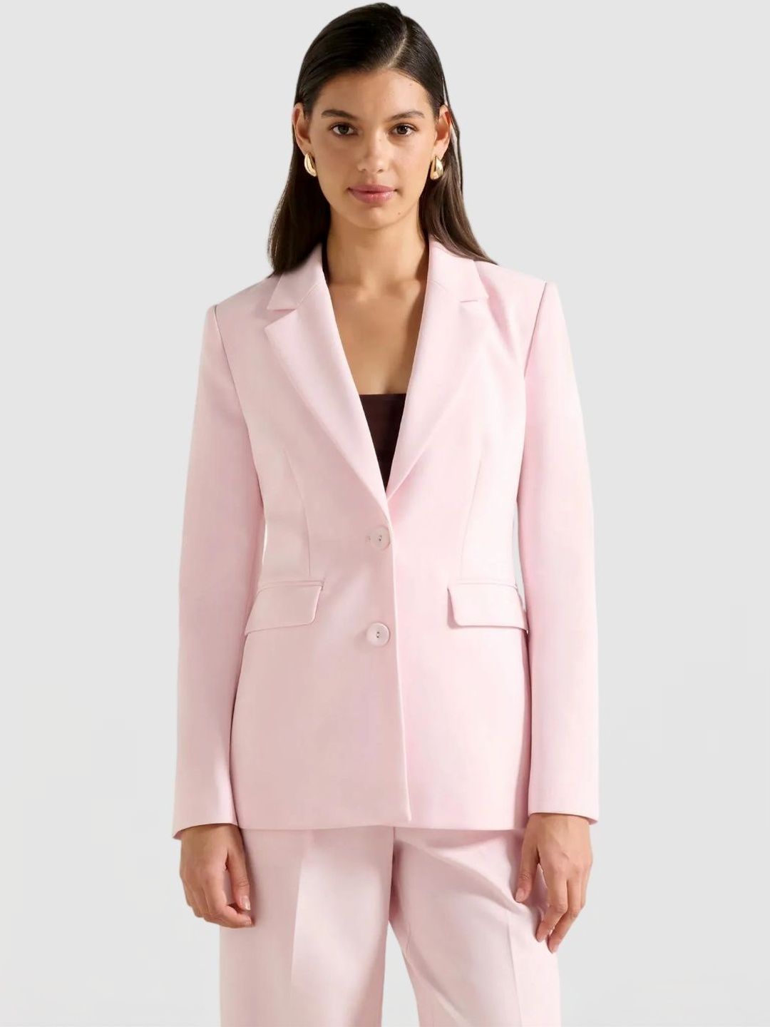 Forever New Notched Lapel Single-Breasted Formal Blazers-picture-43