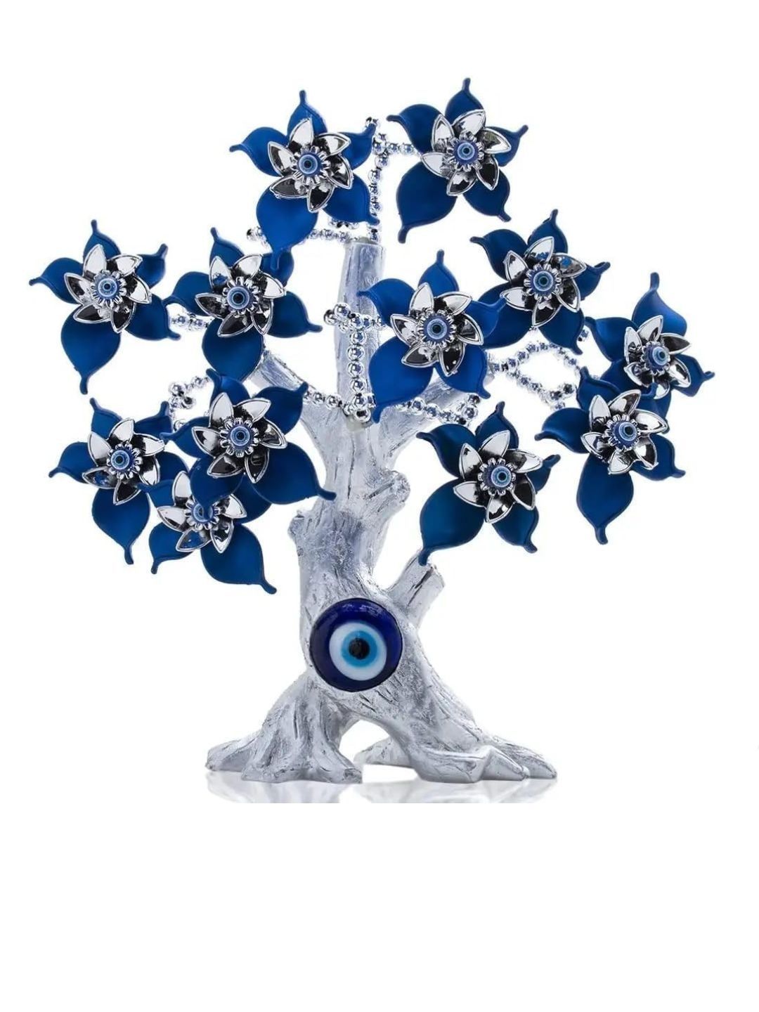 BLUE BEADS Silver-Toned Figurine Showpiece-picture-48