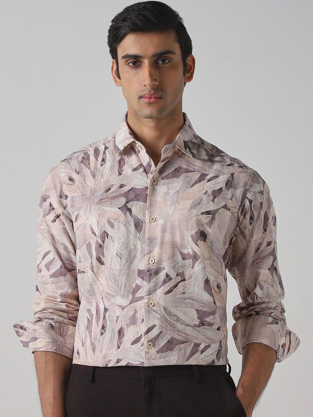 Mufti Men Slim Fit Floral Printed Casual Shirt-picture-2