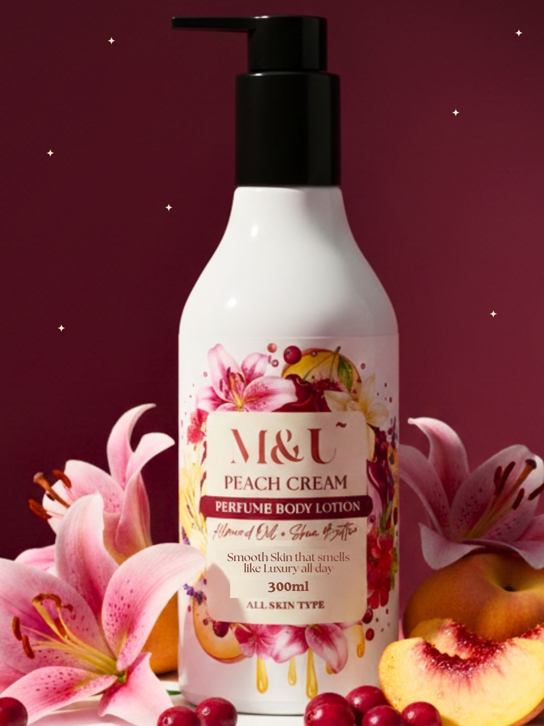 M&U Peach Cream Body Lotion For Nourishment - 300 ml-picture-11