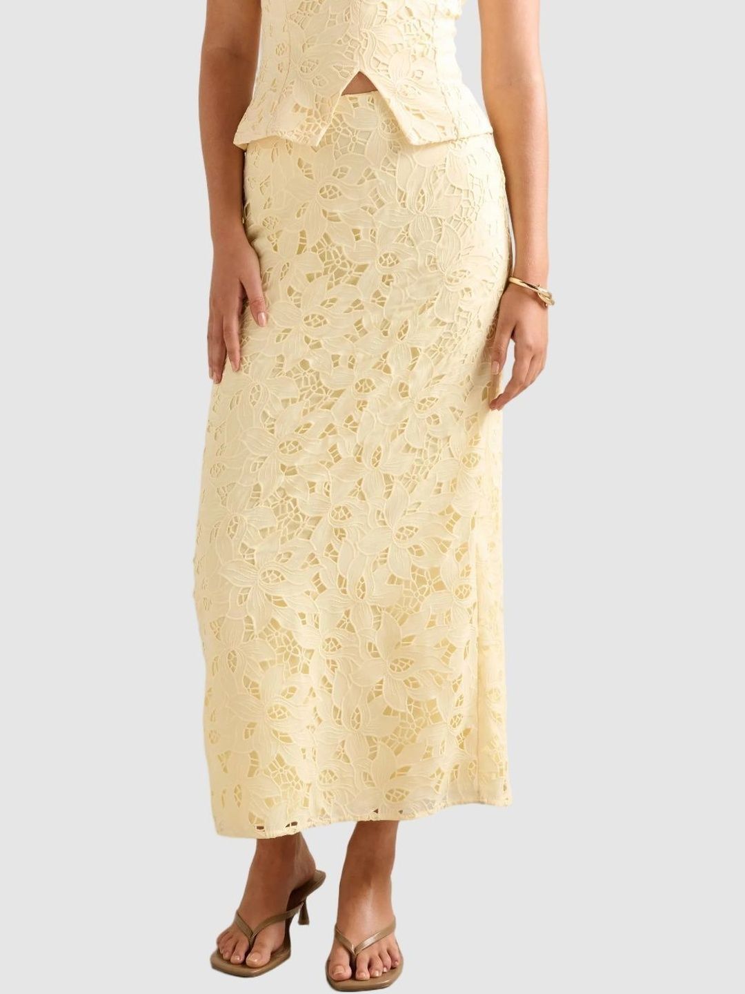 Forever New Women Floral Maxi Straight Skirt-picture-24