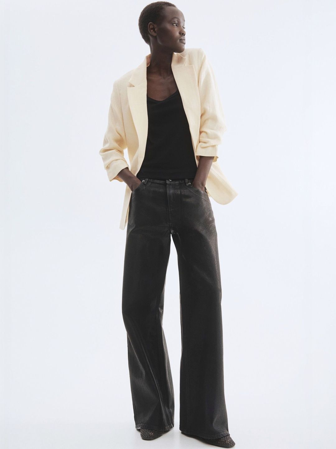 H&M Gathered-Sleeve Blazer-picture-21