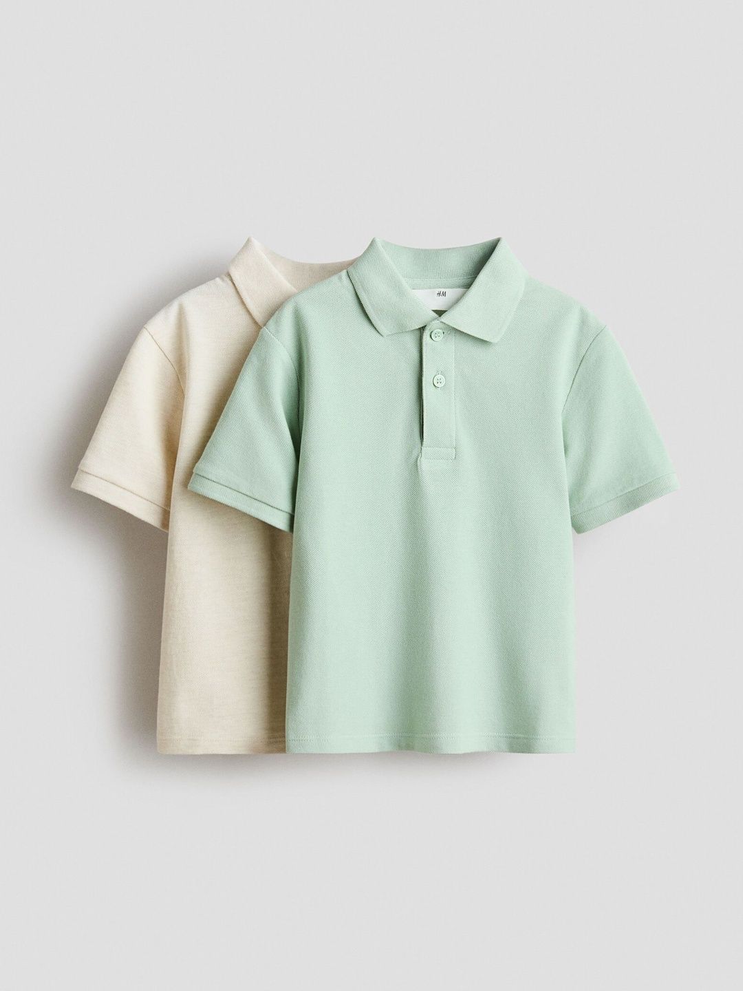 H&M 2-Pack Cotton Piqu Polo Shirts