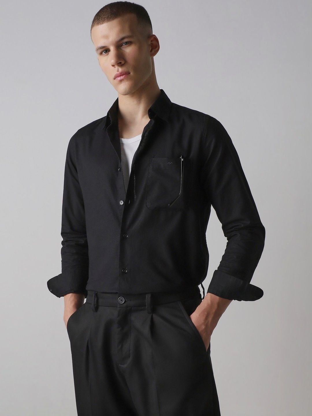 Mufti Men Slim Fit Formal Shirt-picture-35