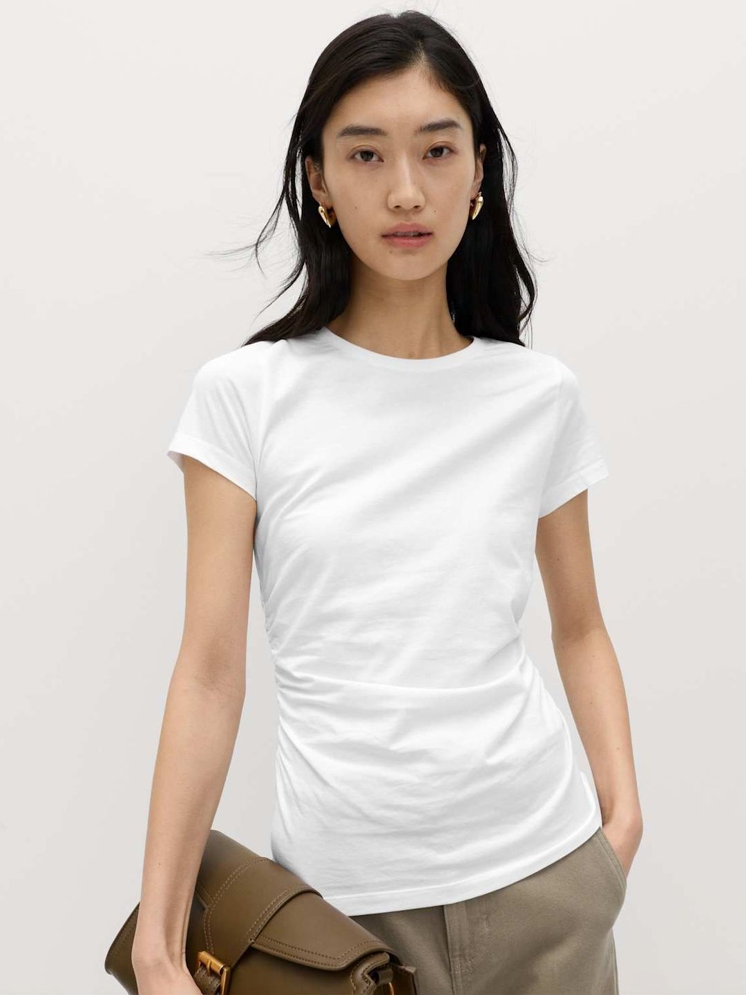 Marks & Spencer Pure Cotton Ruched T-Shirt-picture-38