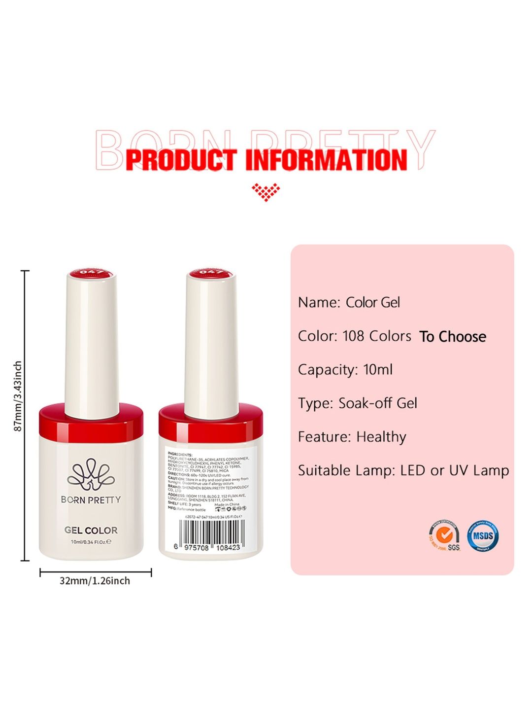 BORN PRETTY TERRA Series HEMA Free Soak-Off Gel Nail Polish - 10 ml - Shade - BP-TS090-image-31