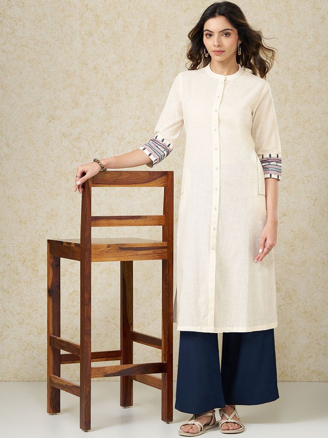 RANGMANCH BY PANTALOONS Women Thread Work Kurta-picture-51