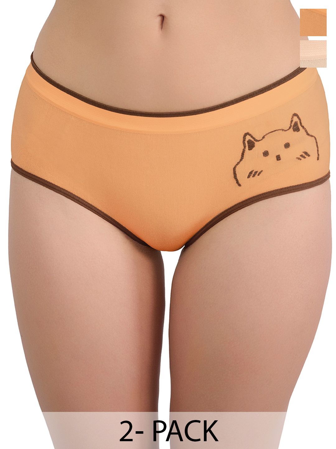 Moda Rapido Women Pack of 2 Printed Hipster Briefs-picture-29