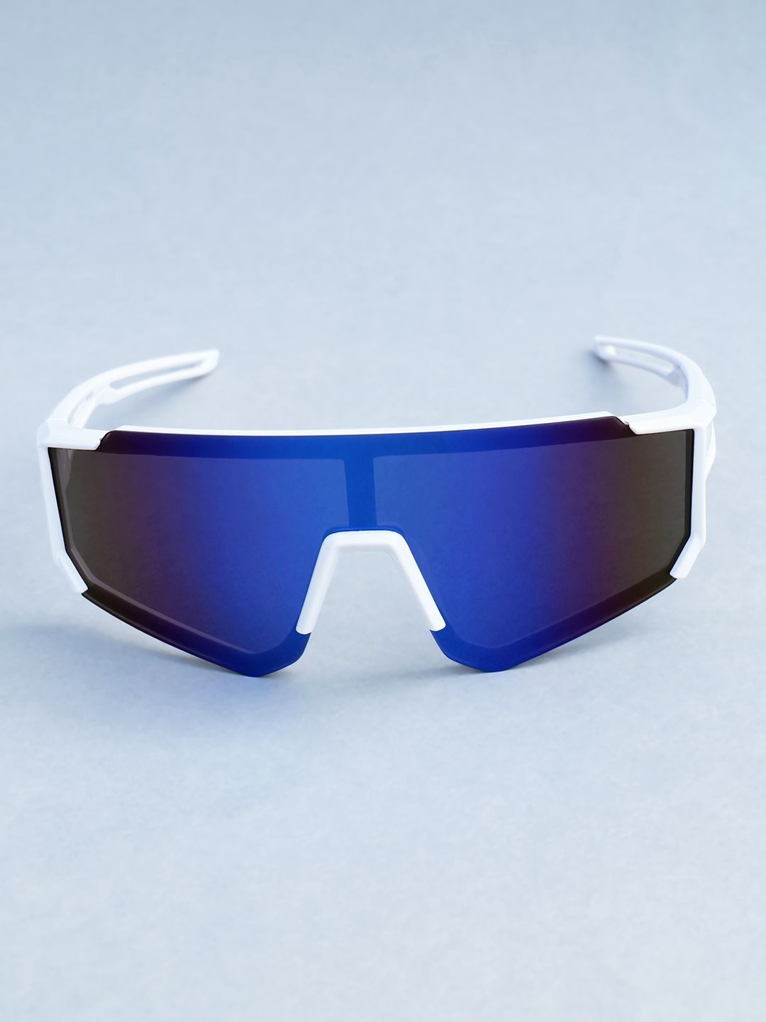 DukieKooky Unisex Kids Blue Lens & White Sports Sunglasses with