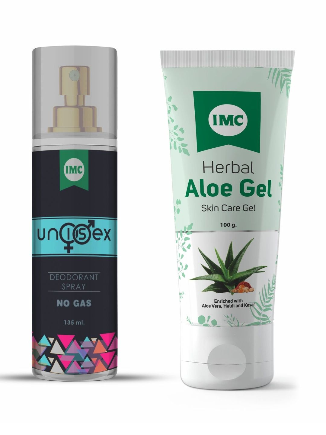 IMC Set Of 2 No Gas Deodorant Spray - 135 ml & Herbal Aloe Gel - 100 g-picture-12