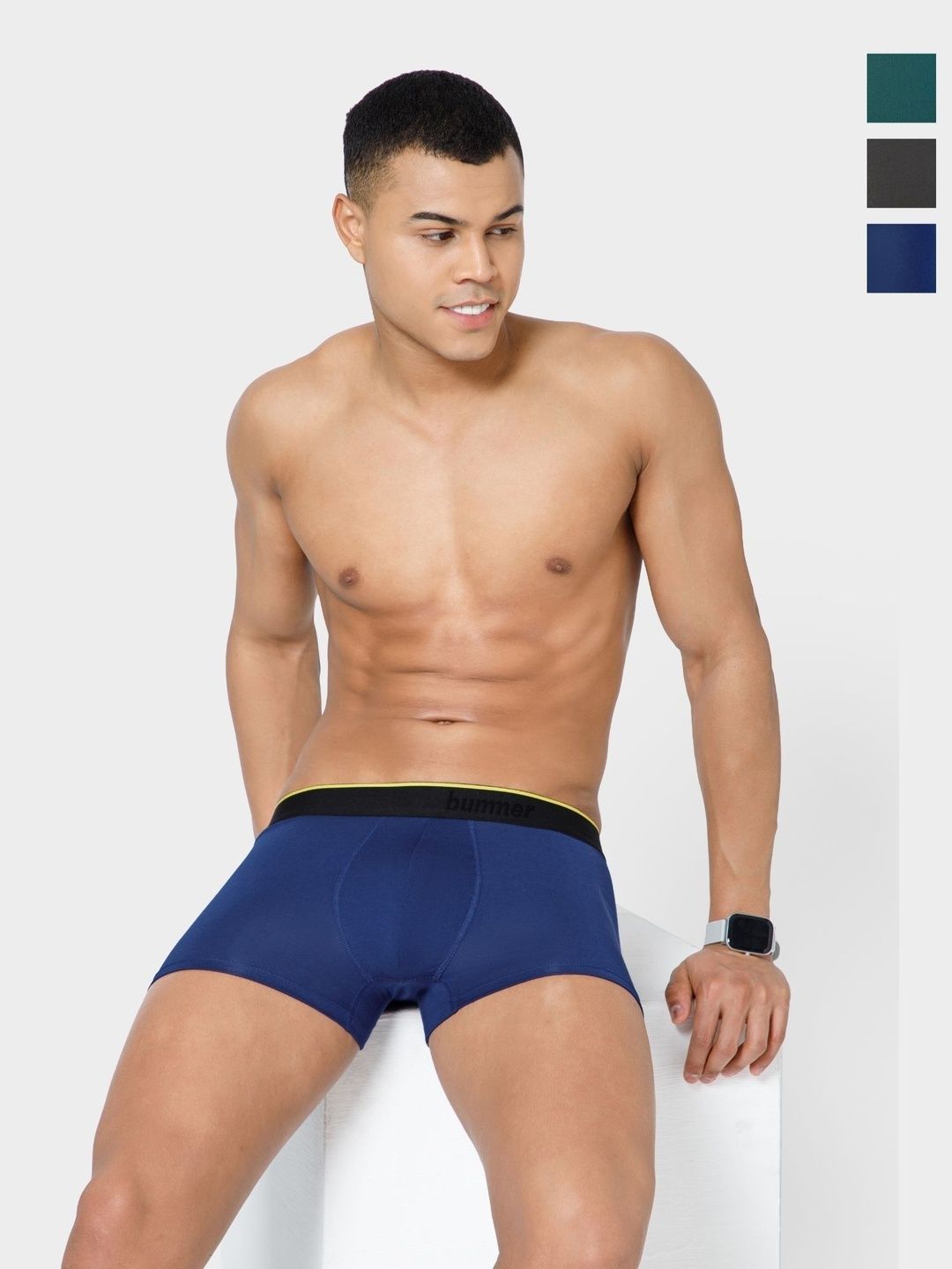 bummer Pack of 3 Modal Solid Trunks-picture-21