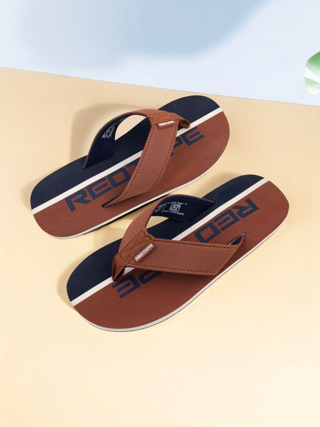 Red Tape Men Colourblocked Thong Flip-Flops-picture-46