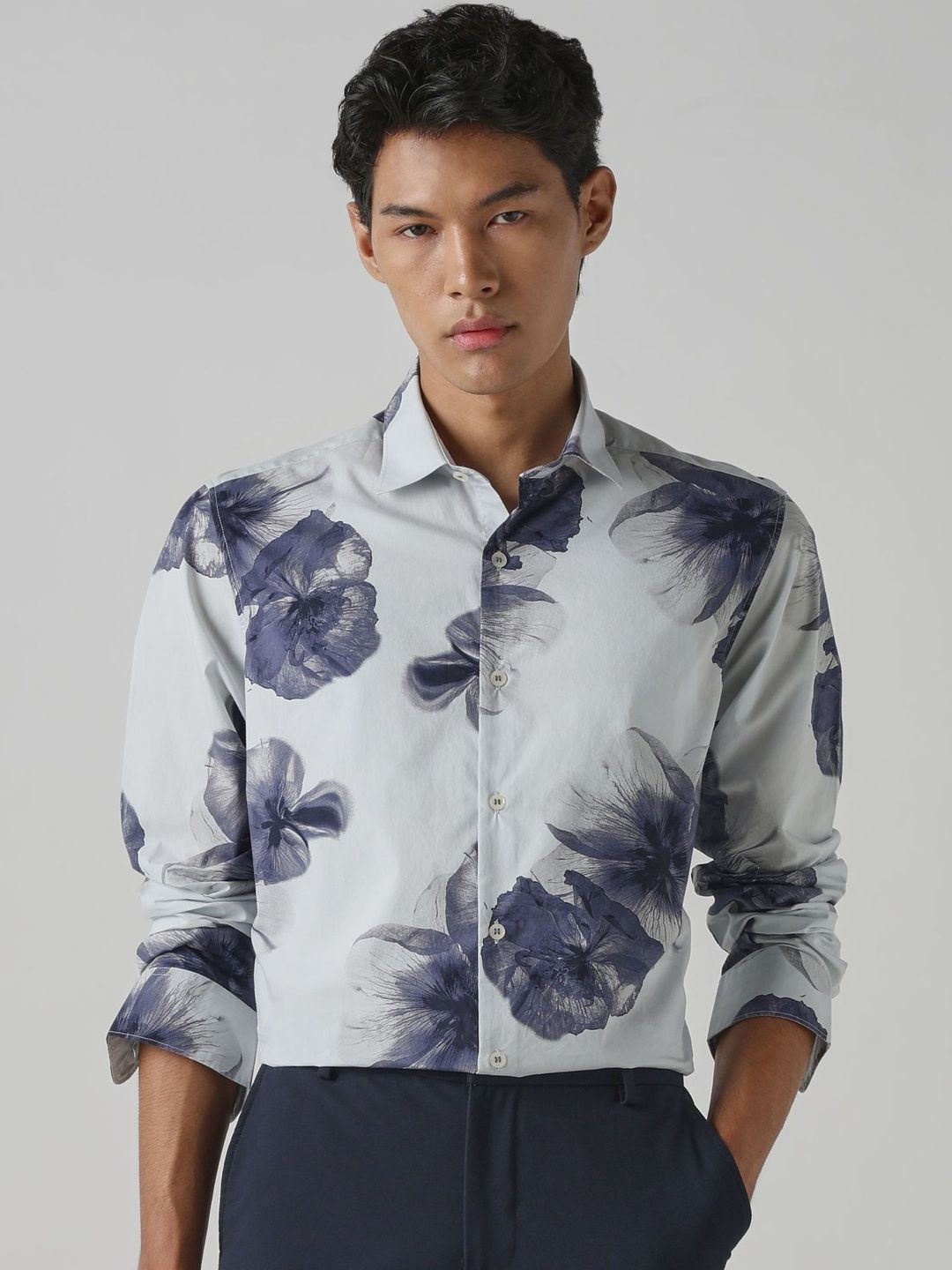 Mufti Men Slim Fit Floral Printed Casual Shirt-picture-26