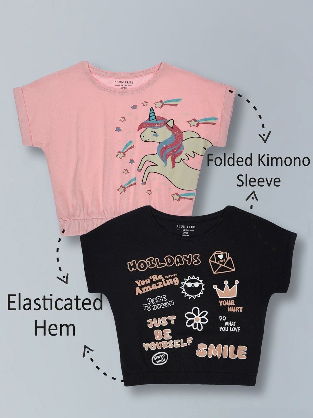 PLUM TREE Girls Pink Cotton Tops-picture-6