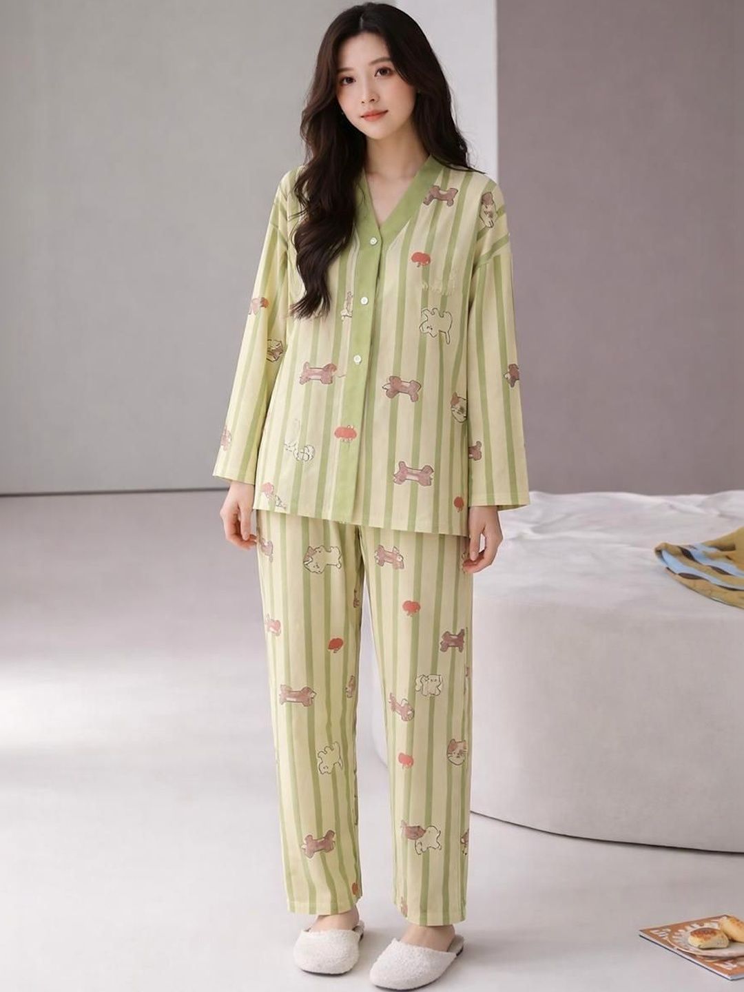 Stem Rope Women Printed Night suit-picture-25