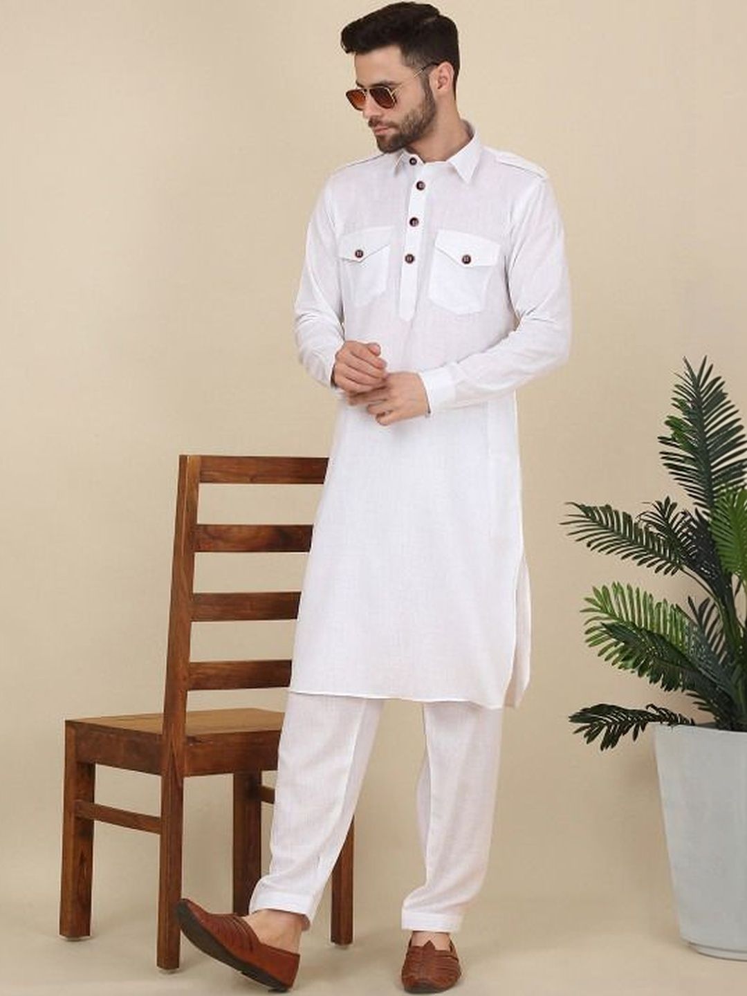 PRINTCULTR Men Regular Pure Cotton Kurta with Pyjamas-picture-26