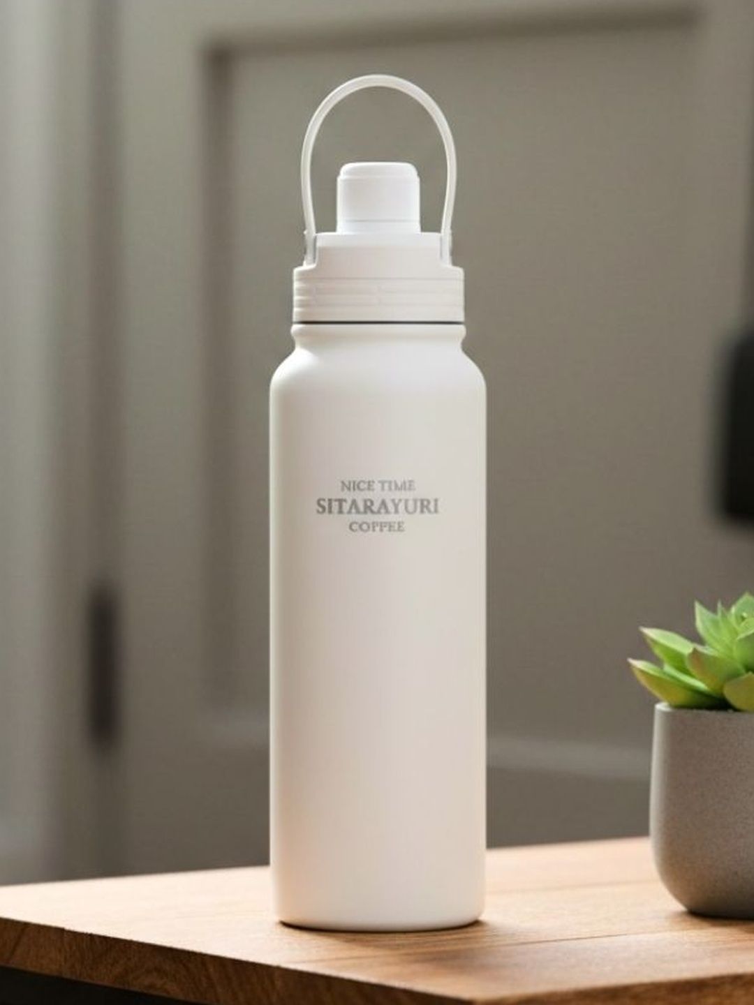 Nertz Lifestyle White Single Stainless Steel Typography Double Wall Vacuum Water Bottle-picture-24