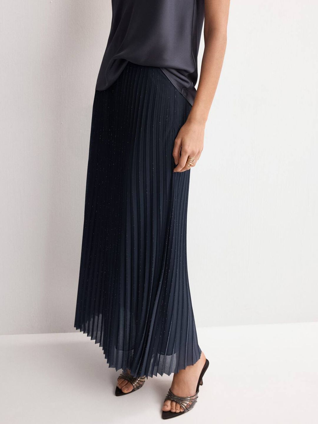 MANGO Women Accordion Pleated Maxi Skirt-picture-52