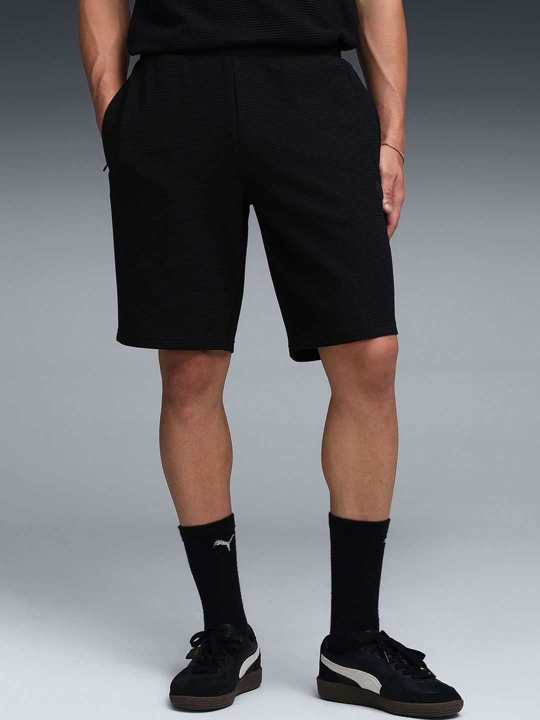 Puma Wardrobe Essentials Men's Ottoman Knitted Shorts-picture-31