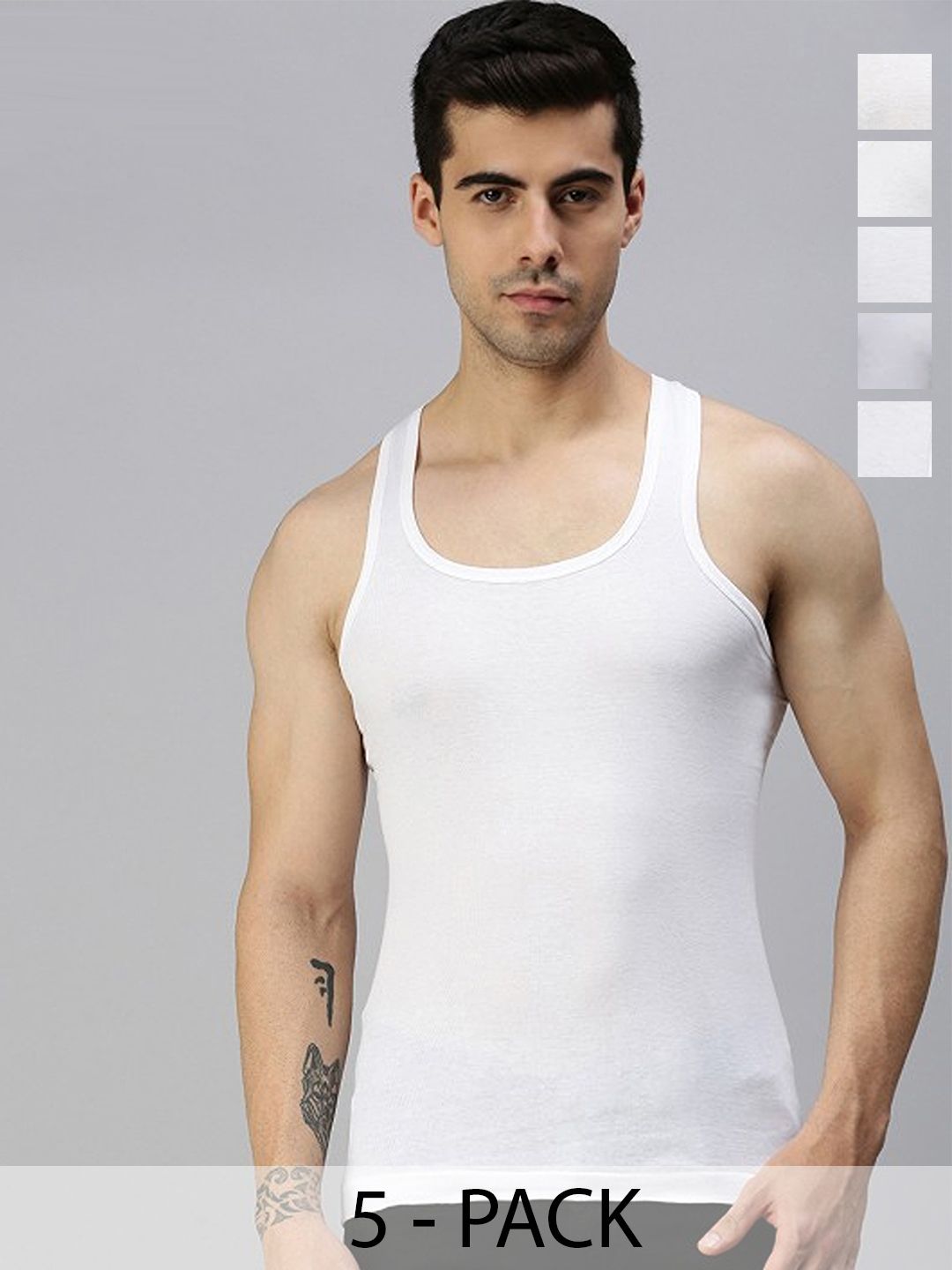 CAVENDERS Pack Of 5 Pure Cotton Breathable Undershirt Vests b18=SWIFT---5---85-picture-31