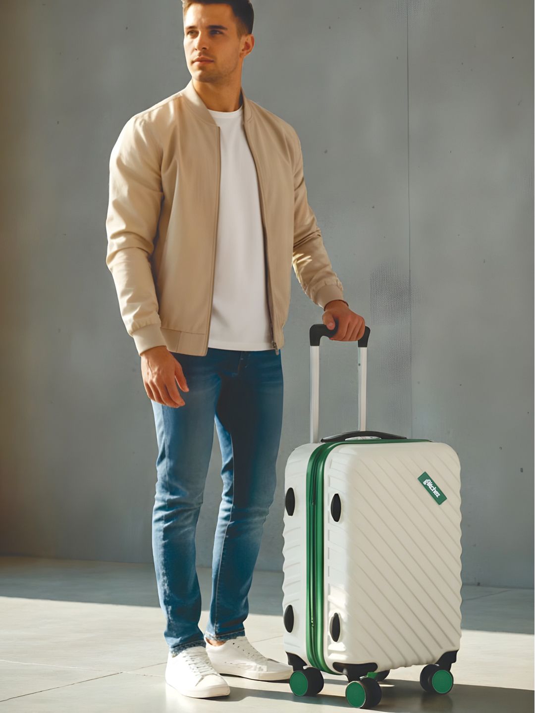 glitchez Textured Hard Cabin Trolley Suitcase- 33L-picture-21