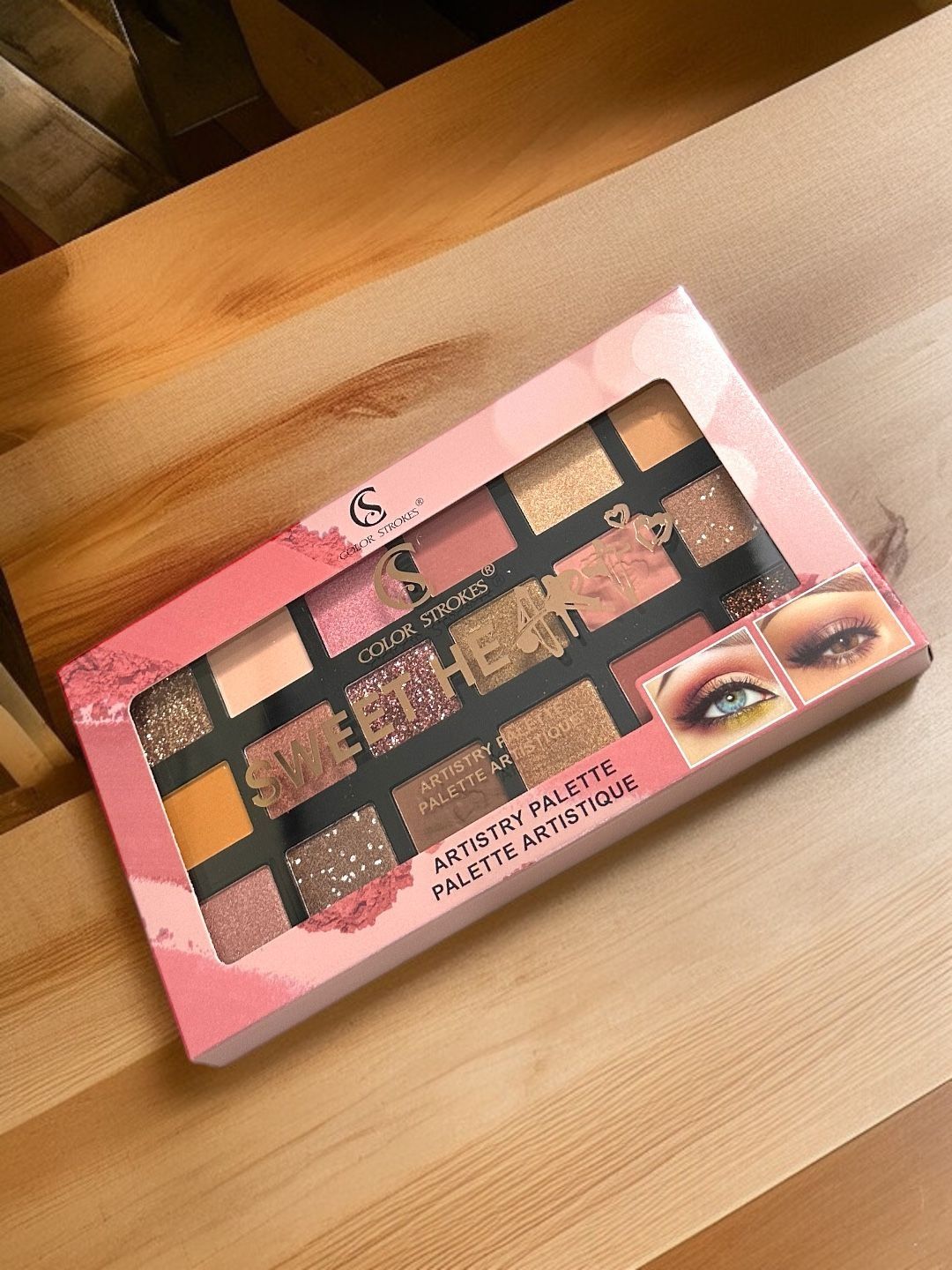 color strokes Sweet Heart 18 Shades Eyeshadow Palette - 36g-image-29