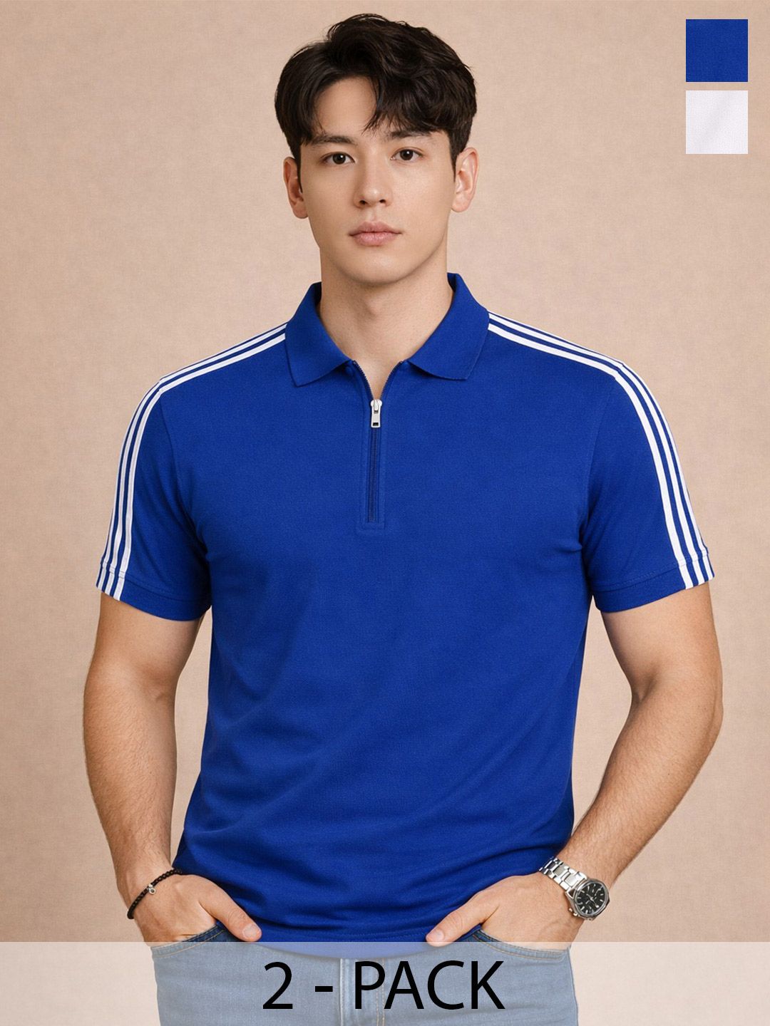 Organic Chics Men 2 Polo Collar Dri-FIT Slim Fit T-shirt-picture-55