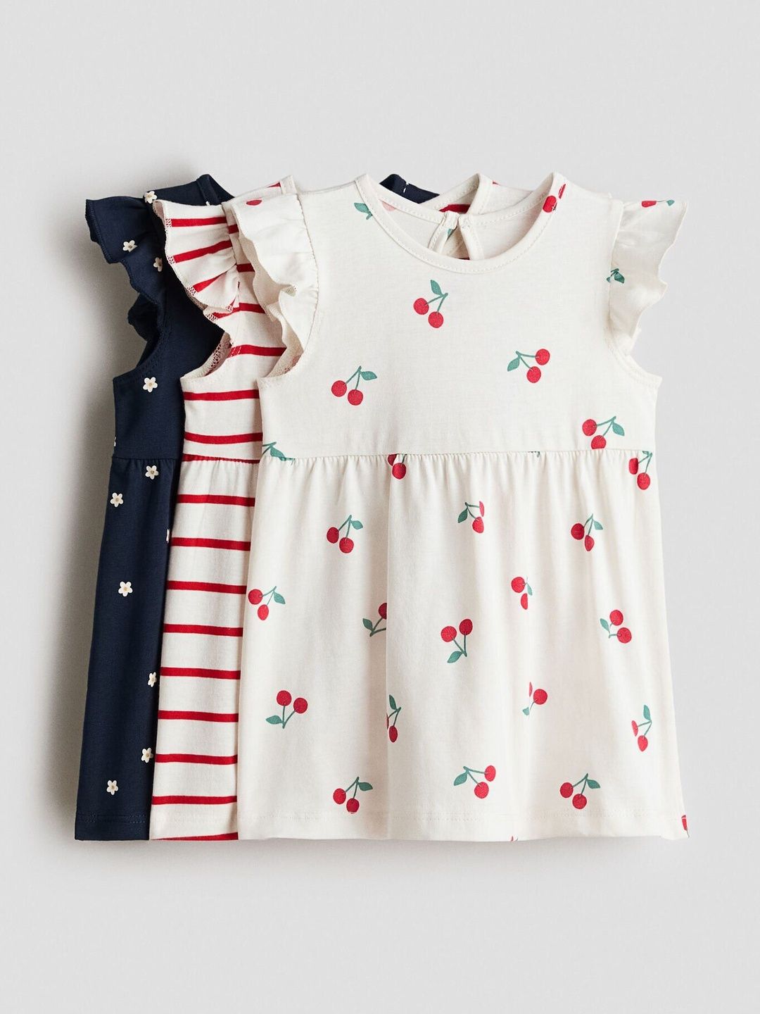 H&M 3-Pack Printed Pure Cotton Dresses