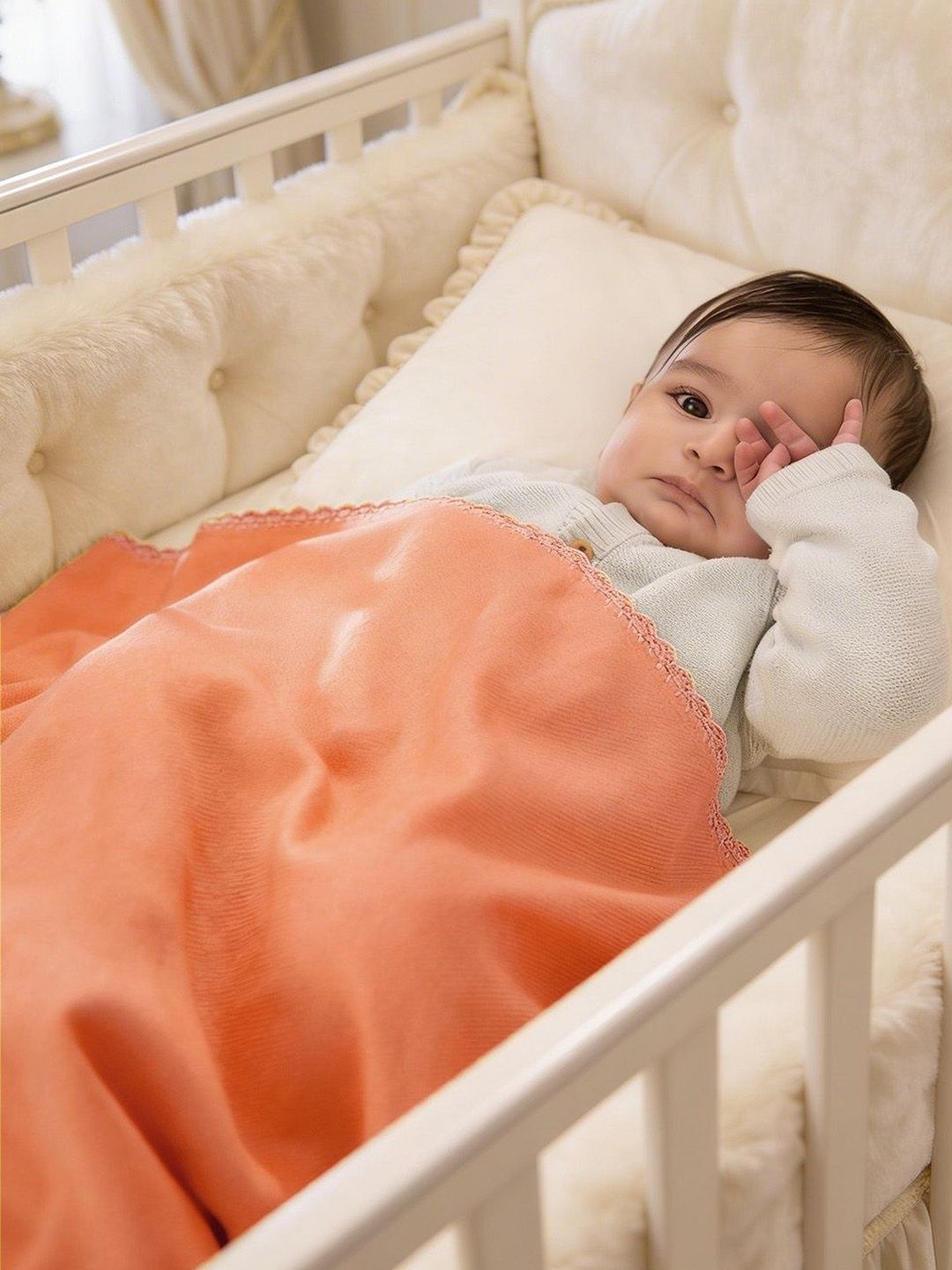 THE BABY TRUNK Orange & Peach-Coloured Woollen Core-image-5